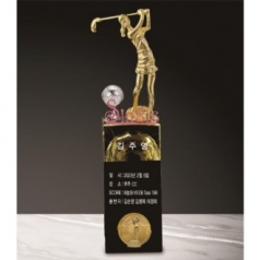 크리스탈 금속 여성 골프트로피 204