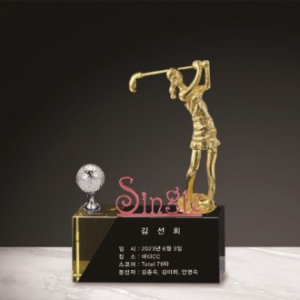 크리스탈 싱글 금속 여성 골프트로피 203