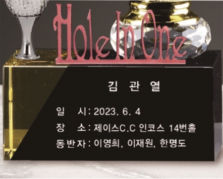 크리스탈 홀인원 남성 골프트로피 201 #5