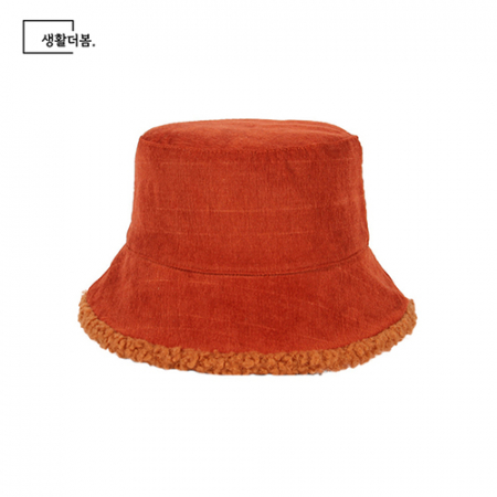 생활더봄 양면 코듀로이/양털 겨울 버킷햇 #4