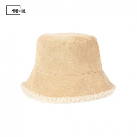 생활더봄 양면 코듀로이/양털 겨울 버킷햇 #8