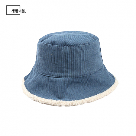 생활더봄 양면 코듀로이/양털 겨울 버킷햇 #9