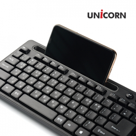 유니콘 스마트폰 / 테블릿 거치형 무소음 무선키보드 마우스 세트 BK-8000S #3