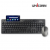 작은이미지: 유니콘 스마트폰 / 테블릿 거치형 무소음 무선키보드 마우스 세트 BK-8000S #2