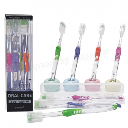 오랄케어 큐빅 파스텔 클린캡 6p 11호 미세모 칫솔 선물세트 #4