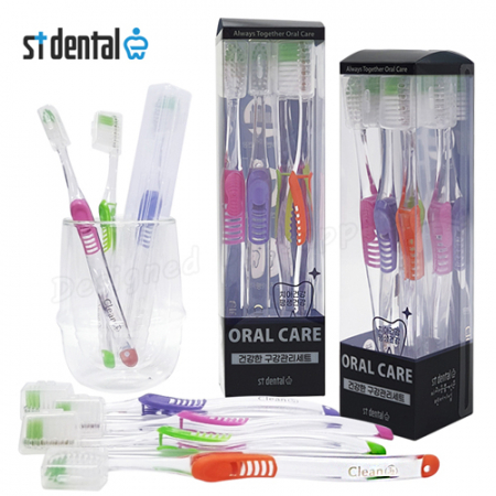 오랄케어 큐빅 파스텔 클린캡 6p 11호 미세모 칫솔 선물세트 #3