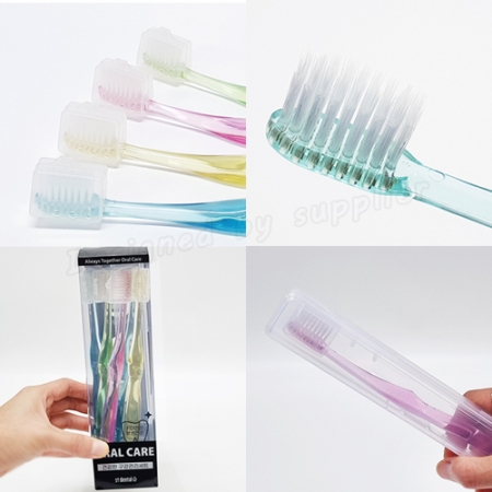 오랄케어 큐빅 치과용 크리스탈캡 6P 12호 슬림 미세모 칫솔 선물세트 #5