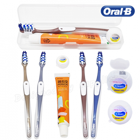 뉴 오랄비 크로스액션 세정력 칫솔 페리오 치실 칫솔치약세트 #2