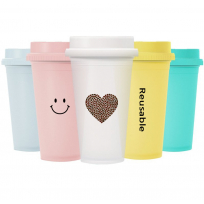 국산 파스텔톤 칼라 리유저블컵 다회용컵 무광 불투명 텀블러