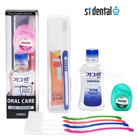 오랄케어 326 페리오 가그린 100ml 스펀지 치실 3호 미세모 칫솔치약 선물세트 #2