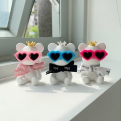 선글 리본 베어 석고 방향제 / 차량용 방향제