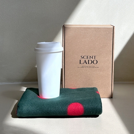 센트라도 패턴 담요+키링 텀블러 세트 #2