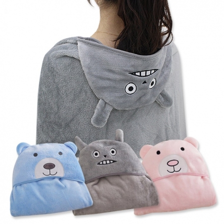 캐릭터 후드담요, 입는 담요, 망토 담요, 무릎담요, 학생 담요, 휴대용 이불, 크리스마스 선물 #2
