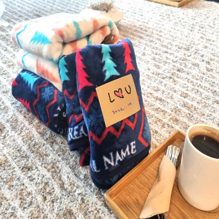 테디 무릎담요 블랭킷 극세사담요 캠핑이불 캠핑담요 겨울담요 인쇄 종이박스 스티커 가능 #2