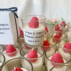 미니 스트로베리 캔들 / 소이왁스 캔들