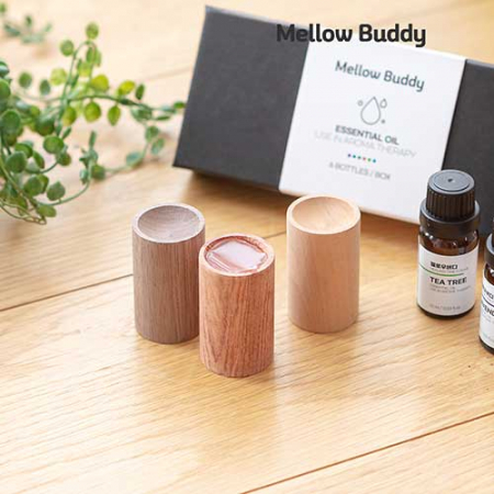 멜로우버디 디퓨져 에센셜 오일 확산 우드 원기둥 #2