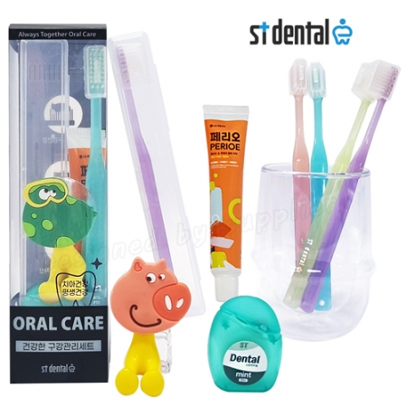 오랄케어 큐빅, ST엠보싱 페리오 스펀지치실 칫솔걸이 4호 칫솔치약 선물세트 #2