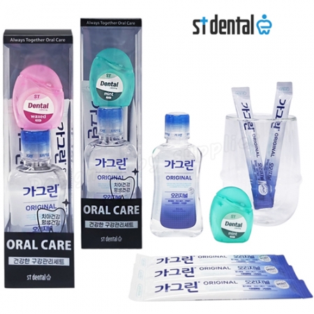 오랄케어 치과용 스펀지 치실50 가그린 100ml 9호 구강용품 선물세트 #3