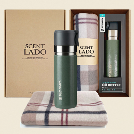 센트라도 패턴담요 + 스탠리 고진공 슬림보틀 텀블러 세트 #3