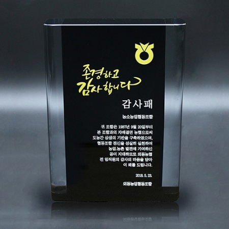 감사패 직원 퇴직 승진 근속 재직 크리스탈 art 311 #2