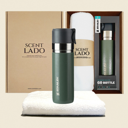 센트라도 송월타올 수건 + 스탠리 고진공 슬림보틀 텀블러 세트 #3