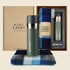 센트라도 네이처 담요 + 스탠리 고진공 슬림보틀 텀블러 세트