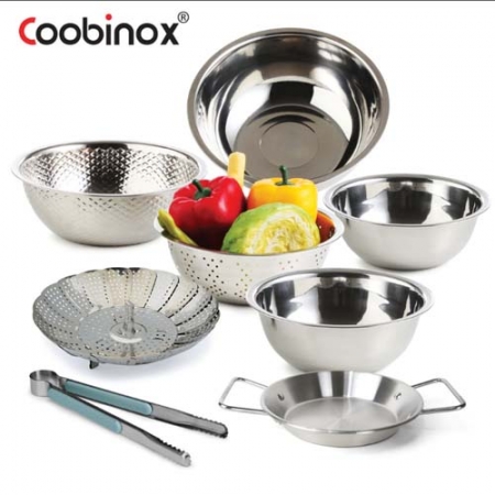 [쿠비녹스] 믹싱볼 쌀함박 채반 찜판 집게 플레이트 8종 세트(CO-1162) #2