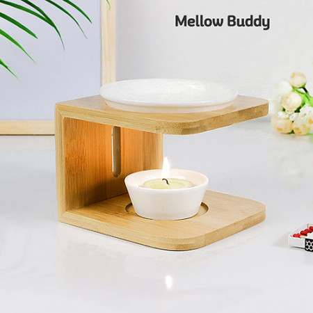 멜로우버디 대나무 아로마 오일 버너 워머 램프 #4