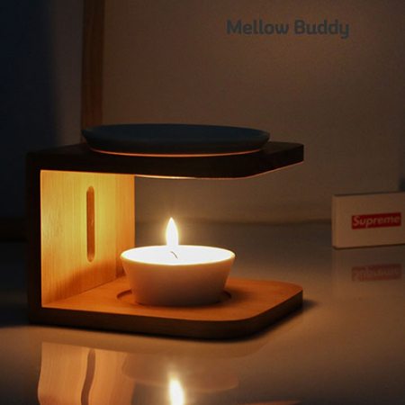 멜로우버디 대나무 아로마 오일 버너 워머 램프 #6