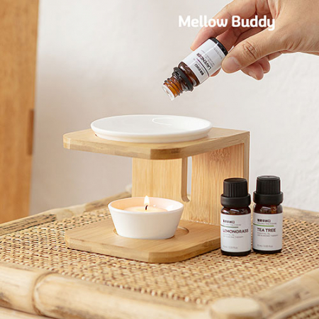 멜로우버디 대나무 아로마 오일 버너 워머 램프 #3