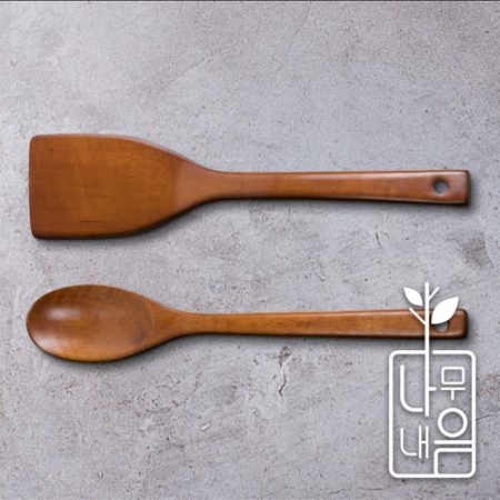 [쿠비녹스] 나무내음 뒤집게 볶음스푼 2종 세트 #2