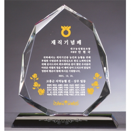 크리스탈 상패 393 #2