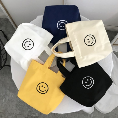 스마일 에코백 미니 에코백 미니 캔버스백 보조가방 학원가방 #2