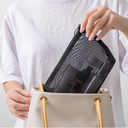 매쉬 블랙 파우치 기본형, 여행용화장품 파우치 기본형 #3