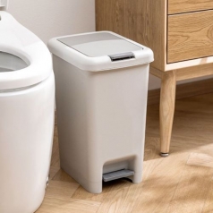 투버튼 페달 매원터치 실용적인 쓰레기통 10L
