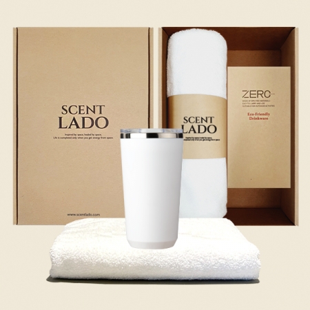 송월 센트라도 송월 타올 수건 + 로하스 텀블러 세트 #3