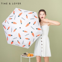 [타임앤러버] 캐롯 5단우산 수동 양우산