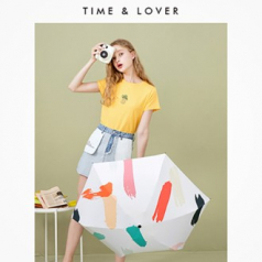 [타임앤러버] 패션 5단우산 수동 양우산