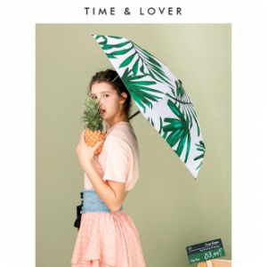 [타임앤러버] 야자수 5단우산 수동 양우산