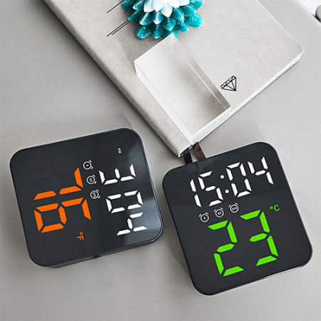 넥스원 정사각 디지털LED 벽걸이겸용 탁상시계 온도계 GH8015 #4