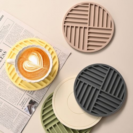 그리드 실리콘 받침대, 원형 미끄럼방지 #3