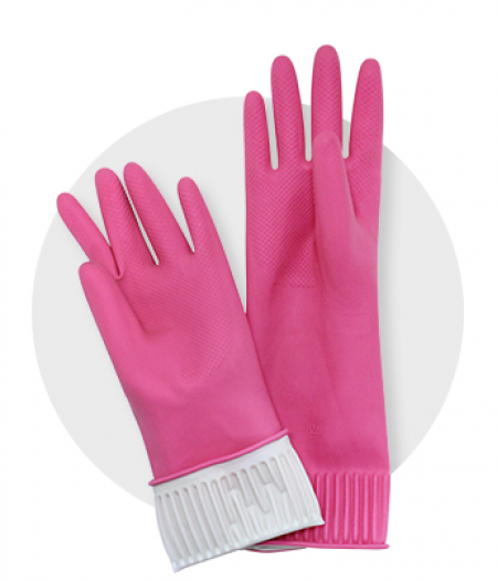 천연 고무 라텍스 고무 장갑 중형 #2