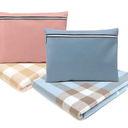 클러치 스퀘어체크 항공 담요 #2