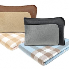 스톤 스퀘어체크 항공 담요