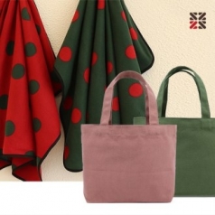 루무드 크리스마스 무릎 담요 + 미니 에코백