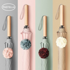 파스텔라 PSC 코사지 수동 장우산
