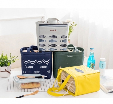 아워리빙 물고기 쿨러백 오픈형, 보온 도시락 가방 소풍 수험생 직장인 어린이 #2