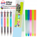 작은이미지: 국산 크루 플렉스3색볼펜+델타형광펜세트 #2