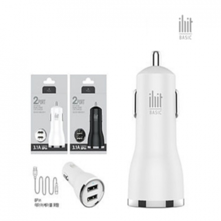 아이히트 베이직 8핀 2포트 차량용 충전기 3.1A #2