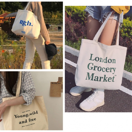 레터링 에코백, 숄더백, 숄더에코백, 에코 가방 #2